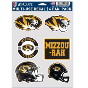 Missouri Tigers Decal Multi Use Fan 6 Pack