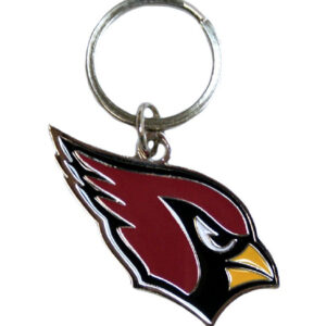 Arizona Cardinals Chrome Logo Cut Keychain