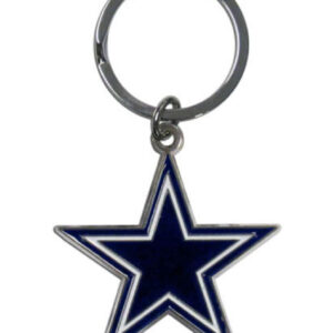 Dallas Cowboys Chrome Logo Cut Keychain