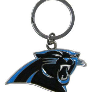 Carolina Panthers Chrome Logo Cut Keychain