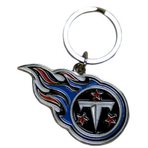 Tennessee Titans Chrome Logo Cut Keychain