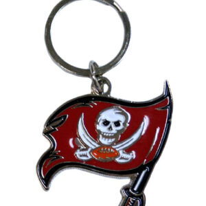 Tampa Bay Buccaneers Chrome Logo Cut Keychain