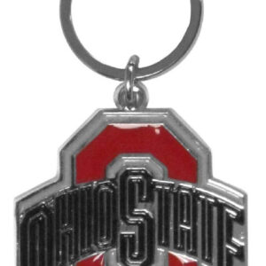 Ohio State Buckeyes Chrome Logo Cut Keychain