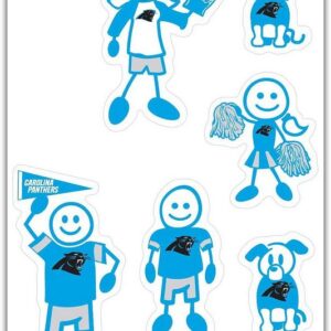Carolina Panthers Decal 5x7 Family Sheet