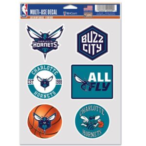Charlotte Hornets Decal Multi Use Fan 6 Pack