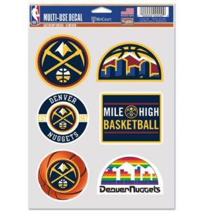 Denver Nuggets Decal Multi Use Fan 6 Pack