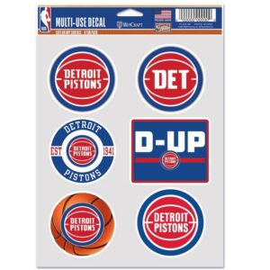 Detroit Pistons Decal Multi Use Fan 6 Pack