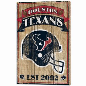 Houston Texans Sign 15x24 Wood Established