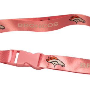 Denver Broncos Lanyard - Breakaway with Key Ring - Pink