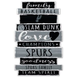 San Antonio Spurs Sign 11x17 Wood Family Word