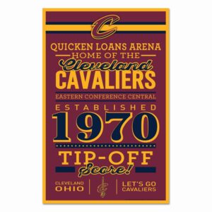 Cleveland Cavaliers Sign 11x17 Wood Established Design