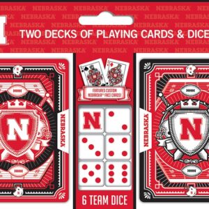 Nebraska Cornhuskers Playing Cards and Dice Set