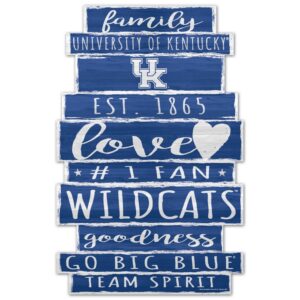 Kentucky Wildcats Sign 11x17 Wood Family Word Design