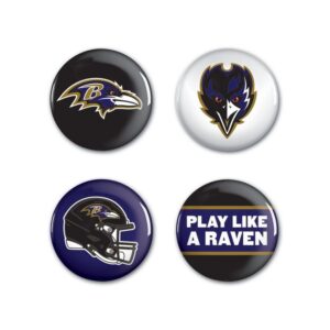 Baltimore Ravens Buttons 4 Pack