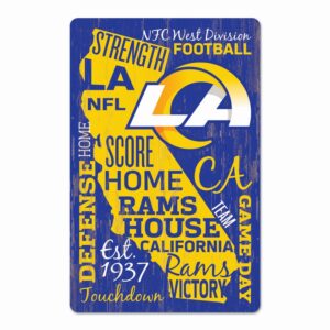 Los Angeles Rams Sign 11x17 Wood Wordage