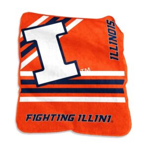 Illinois Fighting Illini Blanket 50x60 Raschel Throw