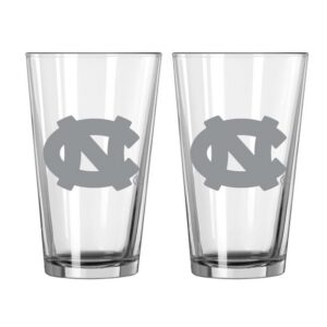 North Carolina Tar Heels Glass Pint Frost Design 2 Piece Set