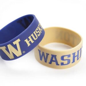 Washington Huskies Bracelets - 2 Pack Wide