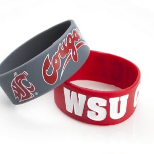Washington State Cougars Bracelets - 2 Pack Wide