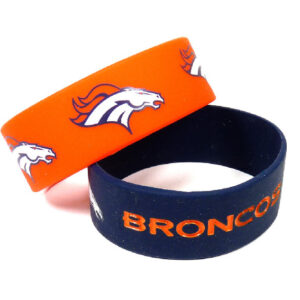 Denver Broncos Bracelets 2 Pack Wide