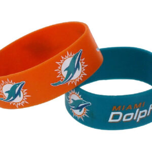 Miami Dolphins Bracelets 2 Pack Wide