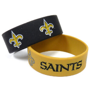 New Orleans Saints Bracelets 2 Pack Wide