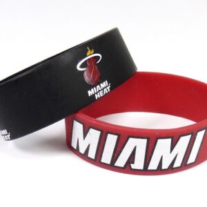 Miami Heat Bracelets - 2 Pack Wide