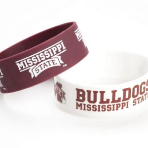 Mississippi State Bulldogs Bracelets - 2 Pack Wide