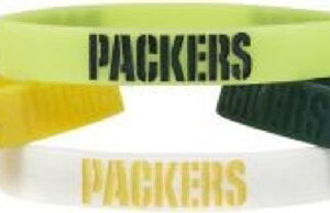 Green Bay Packers Bracelets 4 Pack Silicone