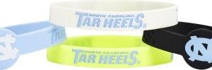 North Carolina Tar Heels Bracelets - 4 Pack Silicone