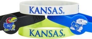 Kansas Jayhawks Bracelets - 4 Pack Silicone