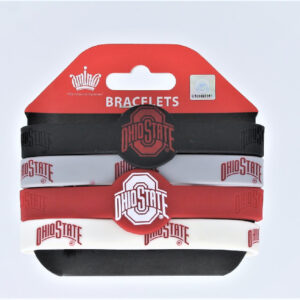 Ohio State Buckeyes Bracelets 4 Pack Silicone