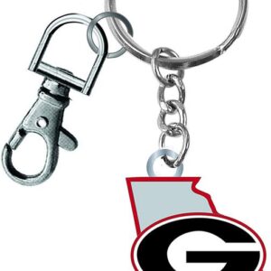 Georgia Bulldogs Keychain State Design