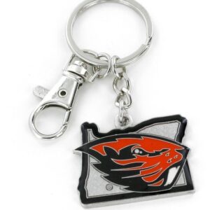 Oregon State Beavers Keychain State Design