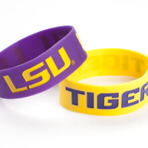 LSU Tigers Bracelets 2 Pack Wide