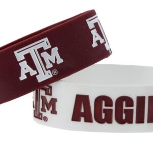 Texas A&M Aggies Bracelets - 2 Pack Wide