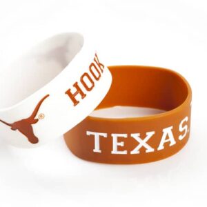 Texas Longhorns Bracelets - 2 Pack Wide