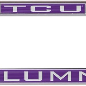 TCU Horned Frogs License Plate Frame Inlaid Style