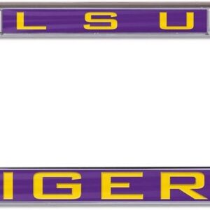 LSU Tigers License Plate Frame Inlaid Style