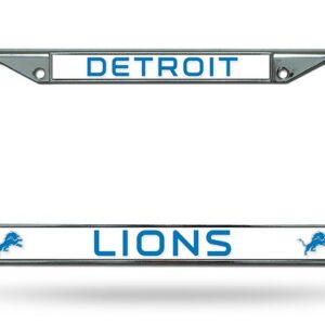 Detroit Lions License Plate Frame Chrome