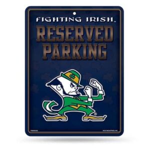 Notre Dame Fighting Irish Sign Metal Parking