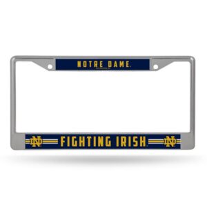 Notre Dame Fighting Irish License Plate Frame Chrome Printed Insert
