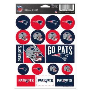 New England Patriots Decal Sheet 5x7 Vinyl