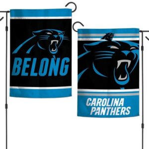 Carolina Panthers Flag 12x18 Garden Style 2 Sided Slogan Design