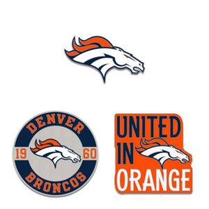 Denver Broncos Enamel Pin Set 3 Piece