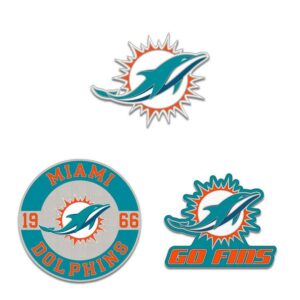 Miami Dolphins Enamel Pin Set 3 Piece