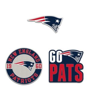 New England Patriots Enamel Pin Set 3 Piece