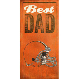 Cleveland Browns Wood Sign - Best Dad - 6x12
