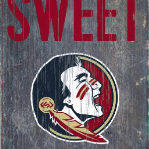 Florida State Seminoles Wood Sign - Home Sweet Home 6"x12"