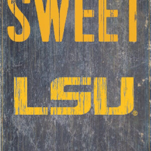 LSU Tigers Wood Sign - Home Sweet Home 6"x12"